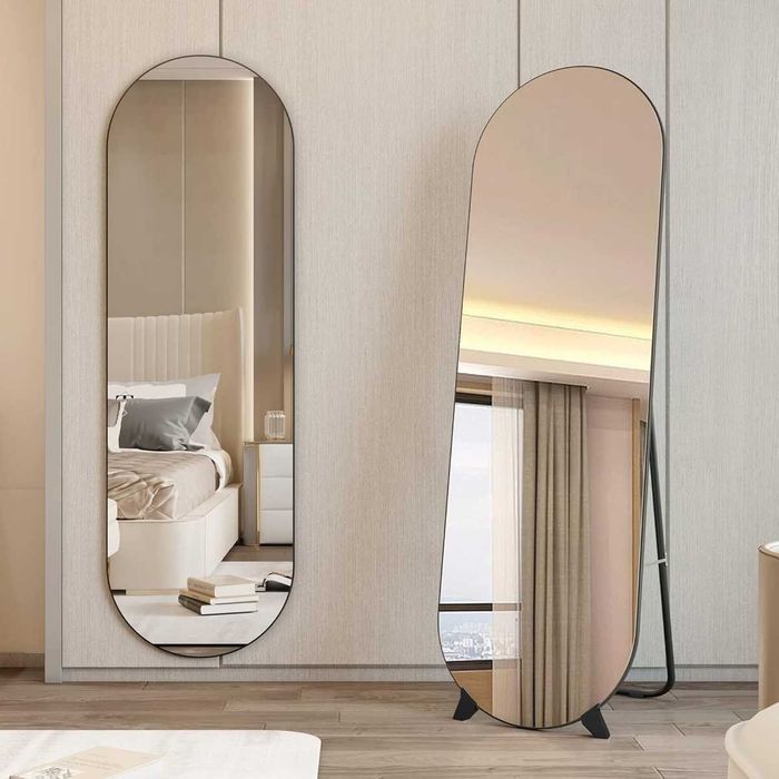 Nowe lustro / lusterko / owalne/ czarne / 50x160cm /LVSOMT!A2260!