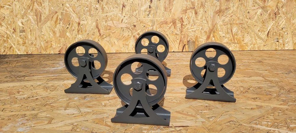 Kółka koła meblowe industrialne loft retro grafit 12 cm