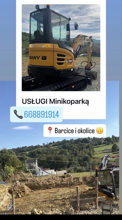 Uslugi Minikoparka lub wynajem