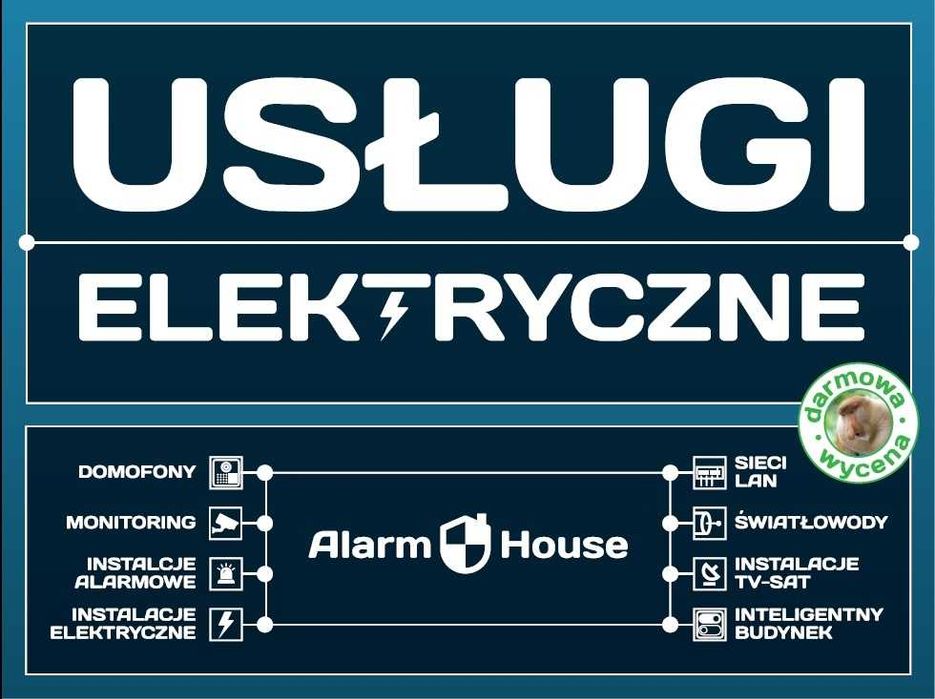 Inteligentny dom Alarmy Monitoring TV-SAT Elektryk Domofony Anteny