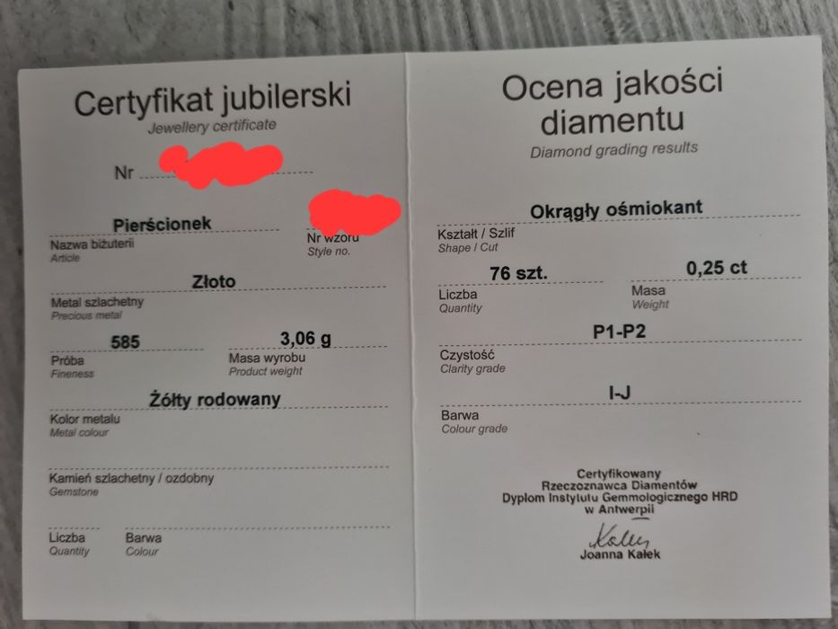 Apart diamenty rozm. 11 pierścionek żółte złoto Nr wzoru: 105.290