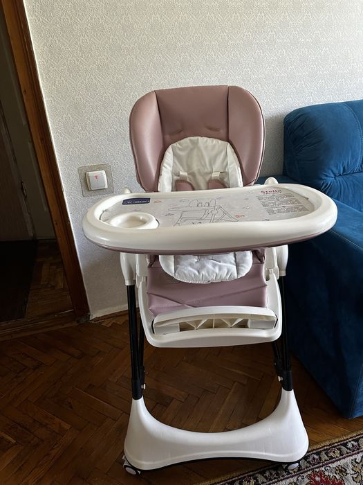 Стільчик для годування дитячий для дівчинки