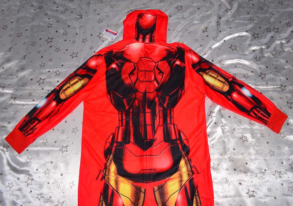 Новый кигуруми с капюшоном Marvel Железный человек пижама слип большой