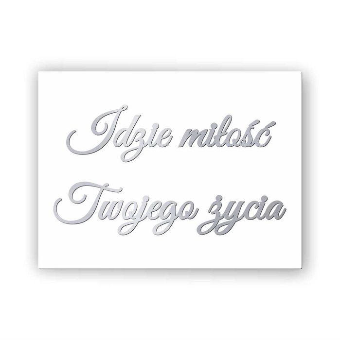 Idzie miłość Twojego życia - Tablica weselna 30x20 cm