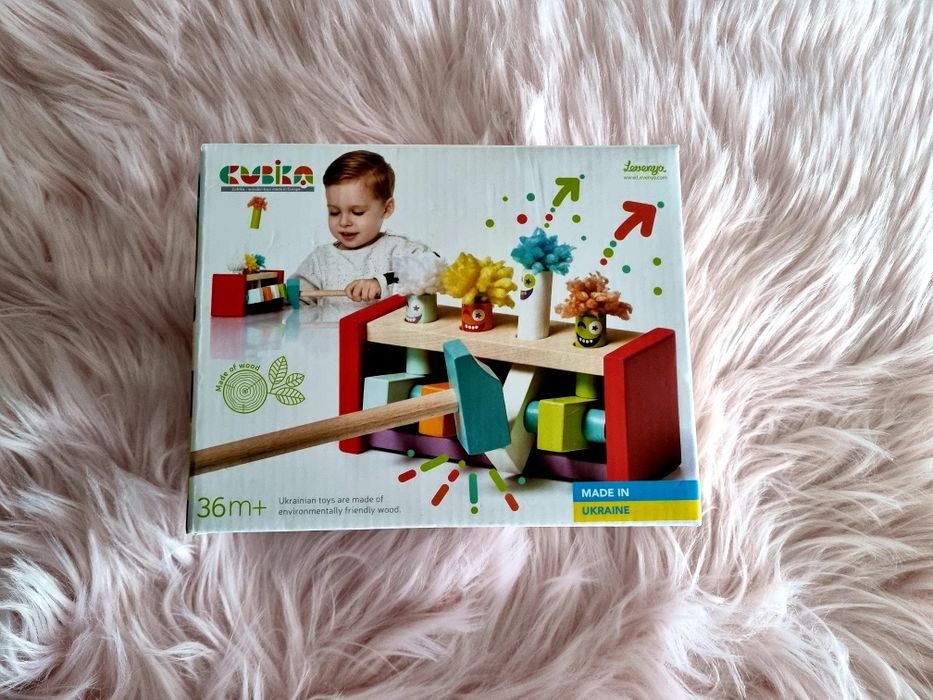 Nowa zabawka drewniana SKACZĄCE KLAUNY, 6 ELEMENTÓW