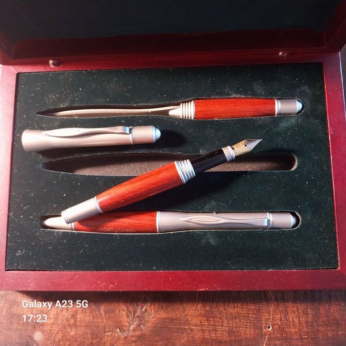 Conjunto de Escritório PierCarlo d'Alessio (Designer Collection) - Caneta de Aparo e Esferográfica