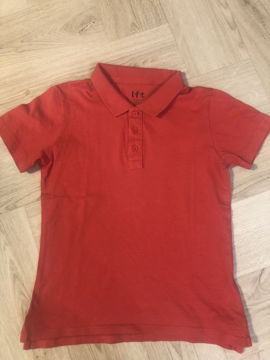 Koszulka polo czerwona krótki rękaw r 116