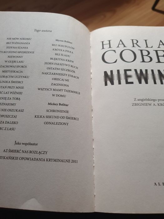 "Niewinny" Harlan Coben