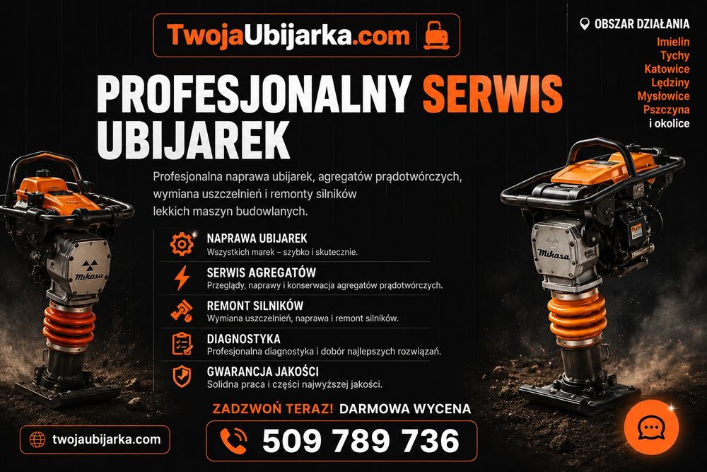 Serwis i naprawa ubijarek Imielin zagęszczarki skoczki