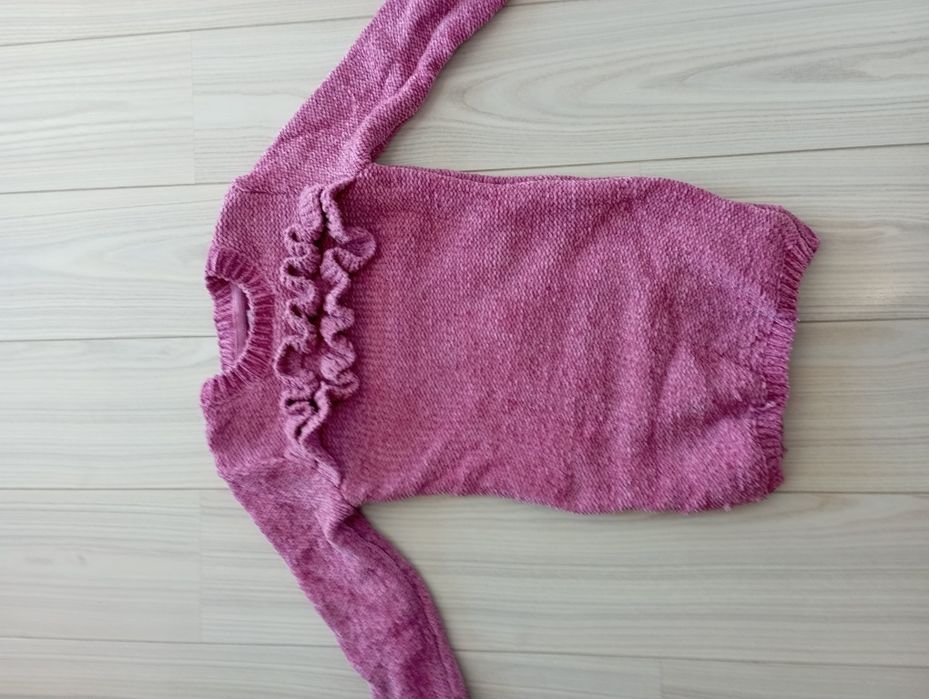 Vestido malha rosa 5-6 anos