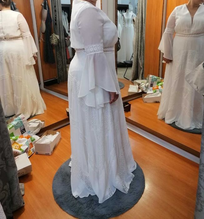 Suknia ślubna Boho koronka 46/48