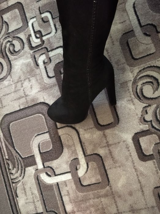 Ботфорди еко замш