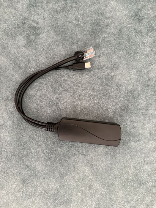 REVODATA Type C PoE Port Gigabit Splitter 5V/3A, PoE to USB-C 5V/3A Output