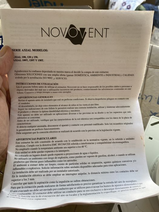Extrator Axial 120 novo