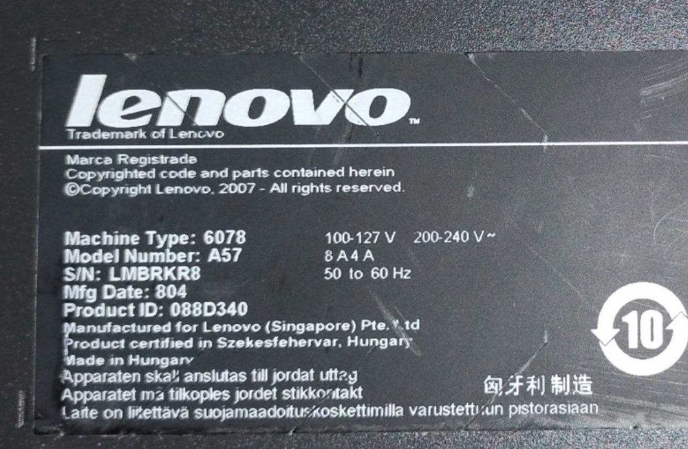Lenovo ThinkCentre M57 SFF Intel Core 2 Duo E6550 2330Mhz 4MB 2 ядра 2 потоки