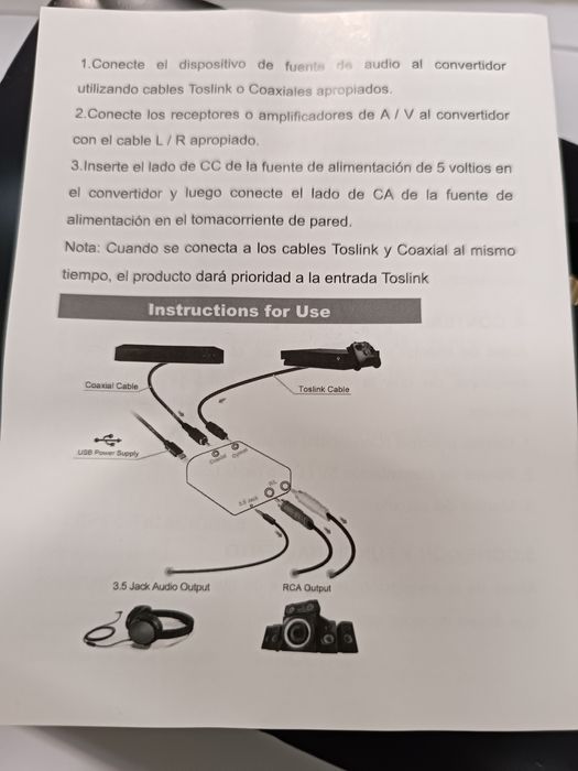Conversor de áudio, AMANKA decodificador de áudio digital para analógi