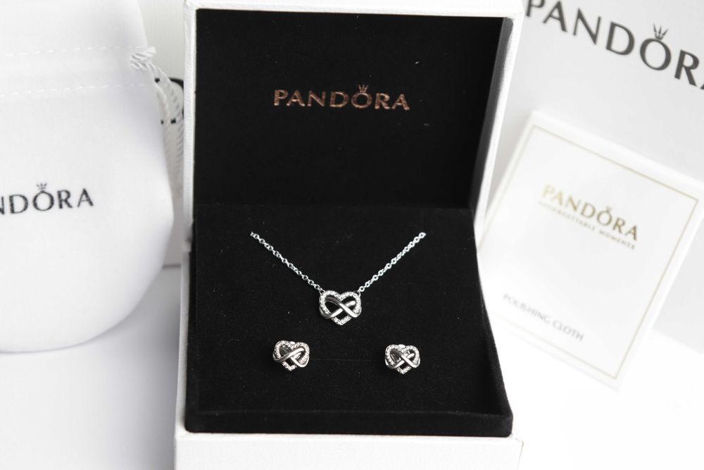 Pandora набір блискуче серце нескінченність
