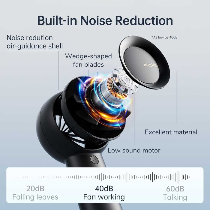 Przenośny wentylator JISULIFE turbo  6000 mAh