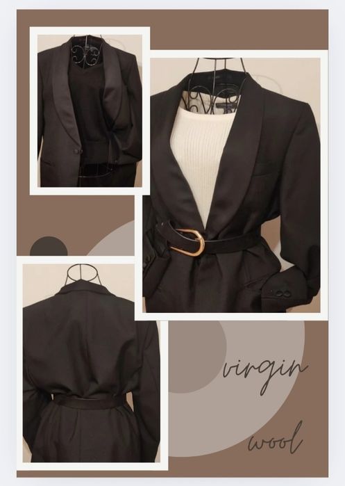 Marynarka wełna virgin wool Trevira