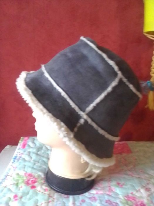 Шапка панама зимняя мех искусствен.