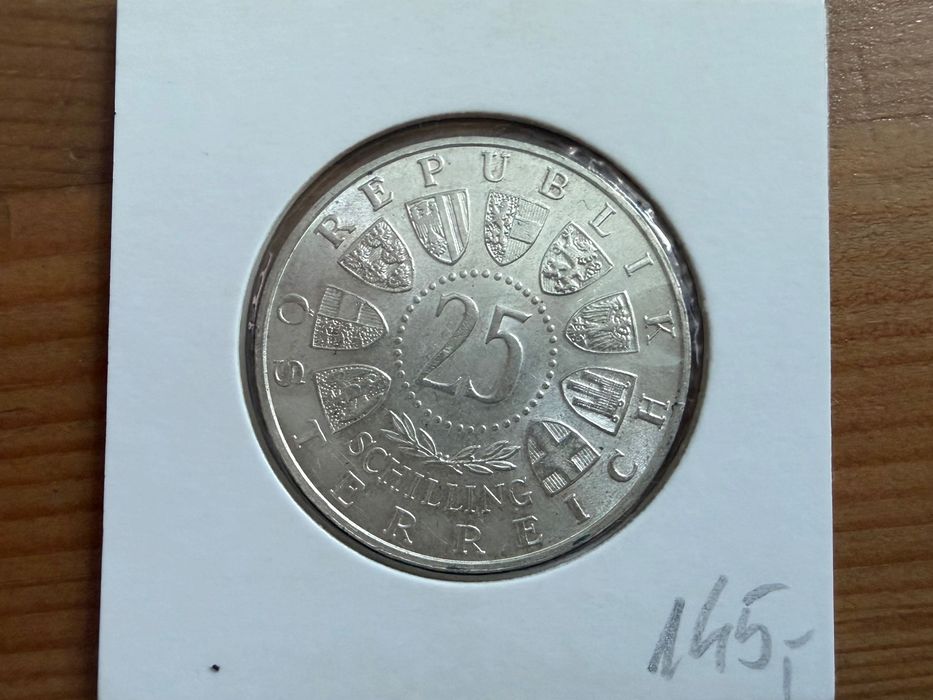 Moneta Austria 25 szylingów Ag 1956 r (VI)