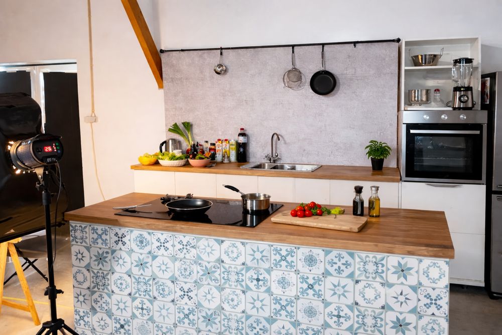 Cozinha IKEA multiuso casa/producao de vídeo/fotografia (4 bancadas)