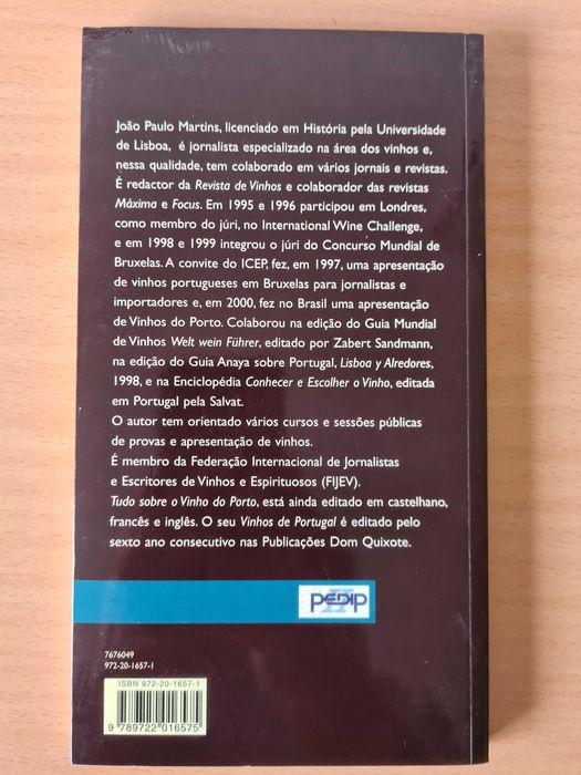 Livro "Tudo sobre o Vinho do Porto" de João Paulo Martins