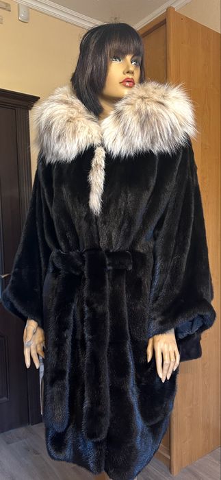 Рр 52-54-56. Норковая шуба Кимоно Легенда! Греция!