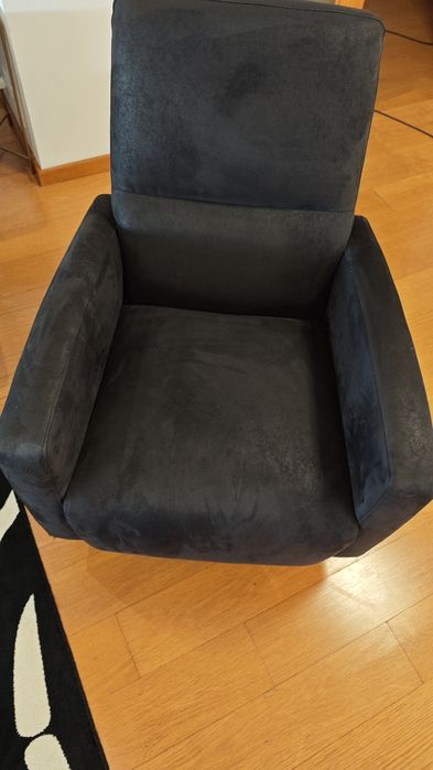 Cadeirão Poltrona Sofá Pele Pêssego Vintage