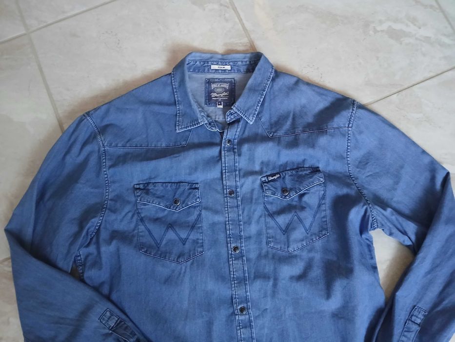 Koszula Jeansowa  Wrangler xl pachy:2x59cm