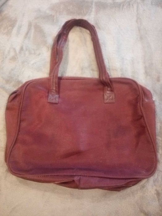 torebka bordowa z uszami