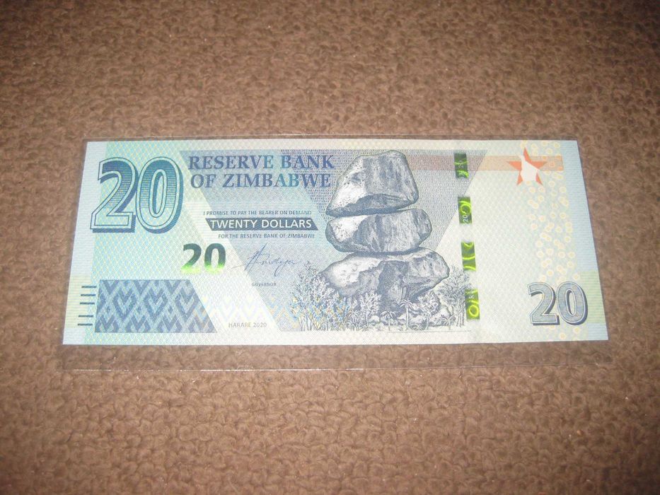 Nota do Zimbabwe "20 Dollars" UNC