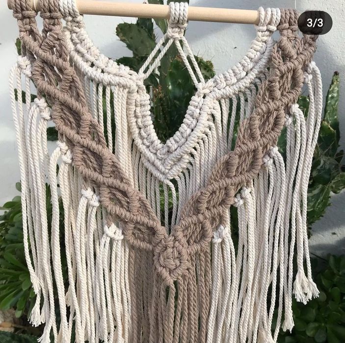 Painel macramé  30 x 60 cm