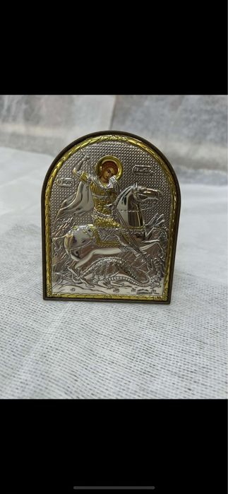 Срібна ікона Георгій переможець Silver Axion Греція