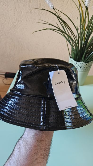 Gate - fisherfield damski kapelusz bucket lakierkowy p.deszczowy. Nowy