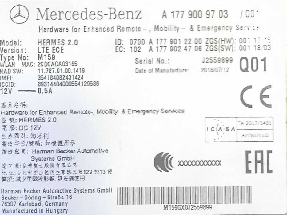 Conjunto A2479007306 - MERCEDES-BENZ SPRINTER 3,5-t Autocarro
