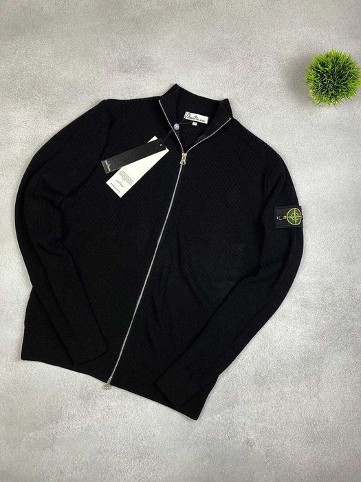 Кардиган Stone Island білий/кофта на замке стоун айленд/зипка стоник
