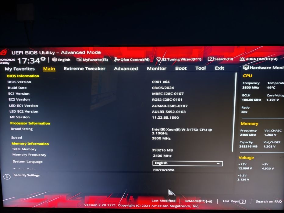 Xeon W3175X de 28 núcleos
