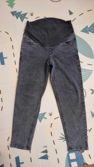 Джинсы для беременных графитовые / серые (Mom fit) размер 50 / L-XL