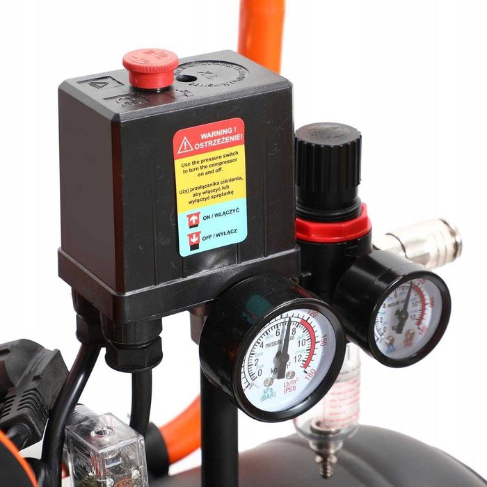 Kompresor Bezolejowy 100L Sprężarka 8Bar 580l/min 230V Cichy 6500W Fv*