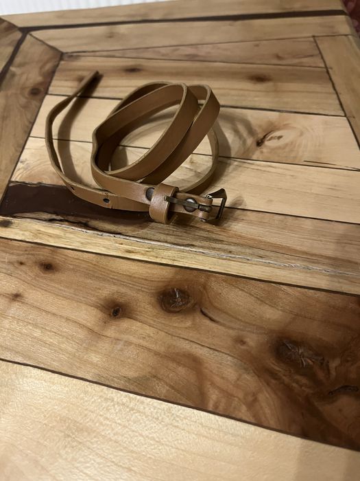 Pasek cienki brązowy