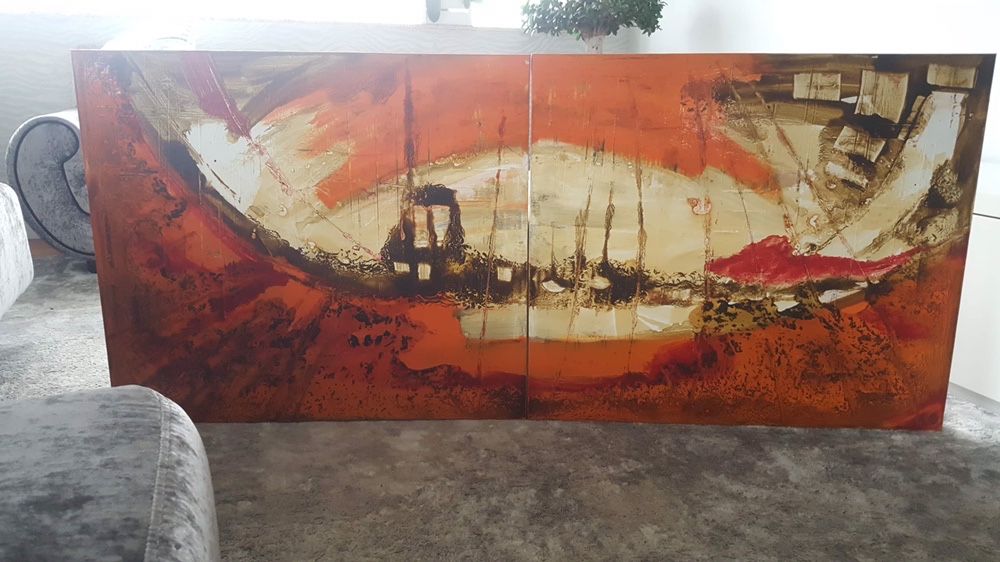 Telas em muito bom estado