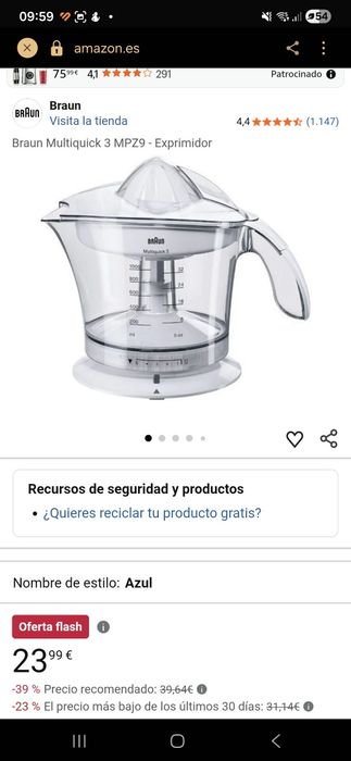Espremedor Braun