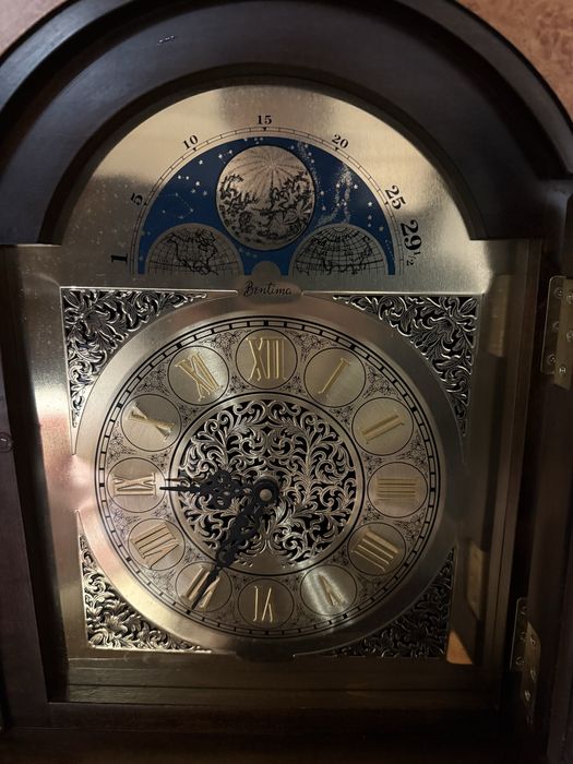 Relogio de coluna Bentima com pendulo, quartzo como novo