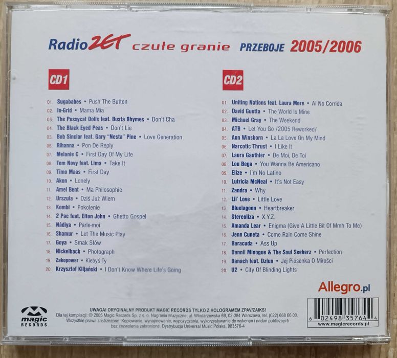Przeboje 2005/2006 Czułe granie RadioZet 2CD