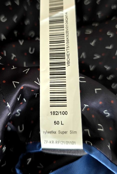 Garnitur Vistula Wełna 120's Super Slim 182/100 (50L) - Stan Idealny