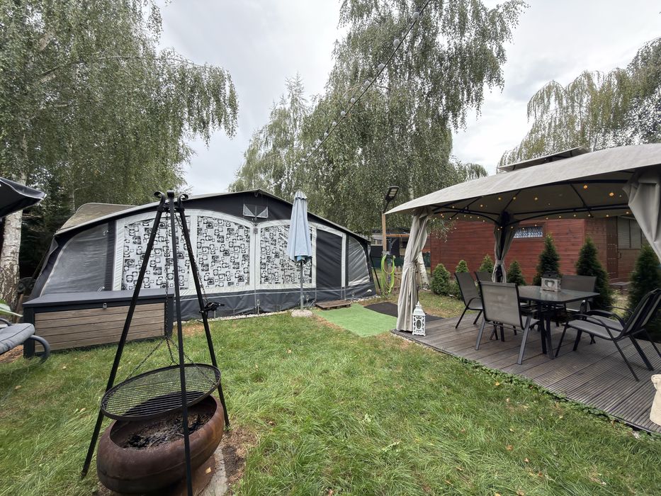 Przyczepa kempingowa Hobby Prestige 650 w wyjątkowym miejscu nad jeziorem - Brenno, woj. wielkopolskie