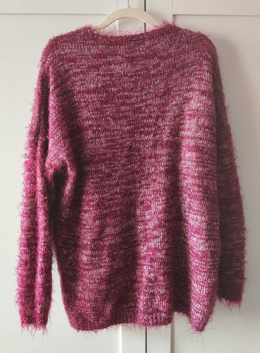 Sweter damski burgundowy Janina 44 XXL