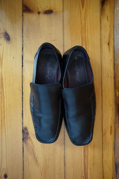 Urbane buty męskie półbuty mokasyny skóra 42 41 dł 27 cm