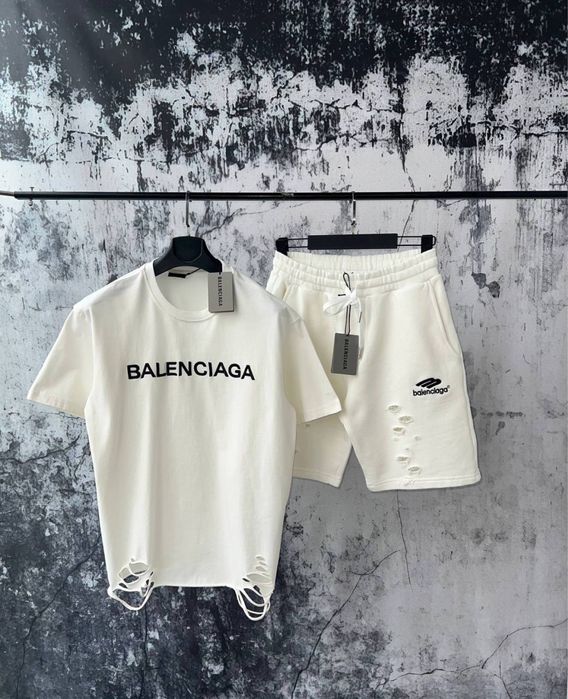 Літній костюм Balenciaga білий чоловічий літній костюм баленсіага